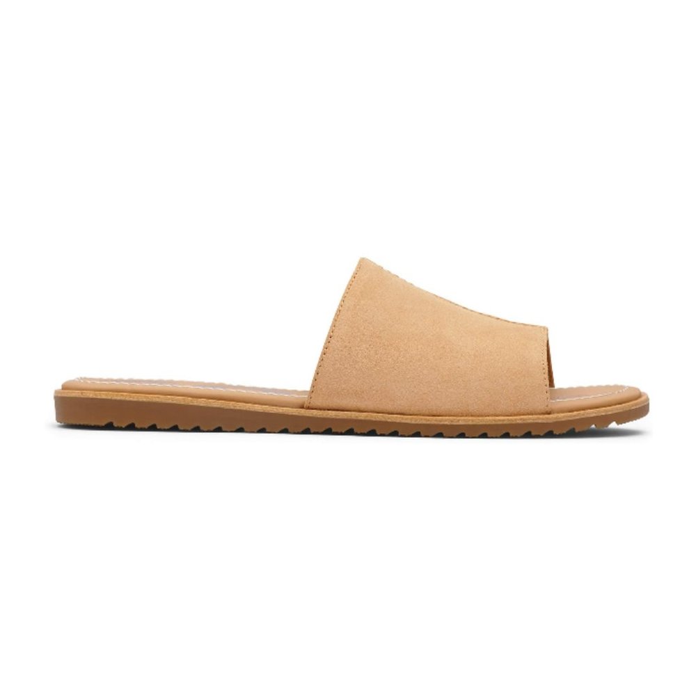 NEW Sorel Ella Block Slide Sandals Honest Beige - Picture 6 of 7